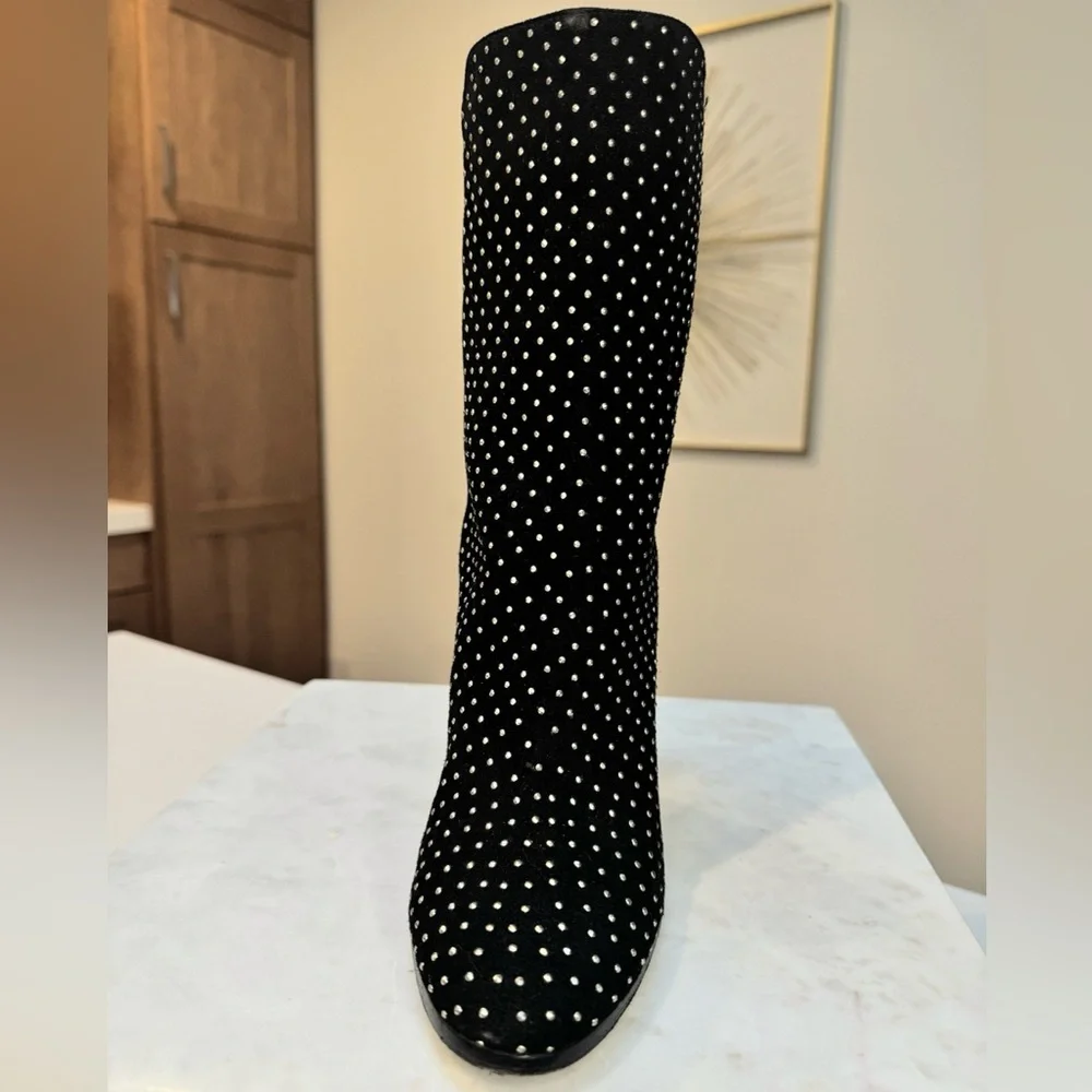 Jimmy Choo All Studded Tari Mid Heeled Boots - Picture 3 of 6